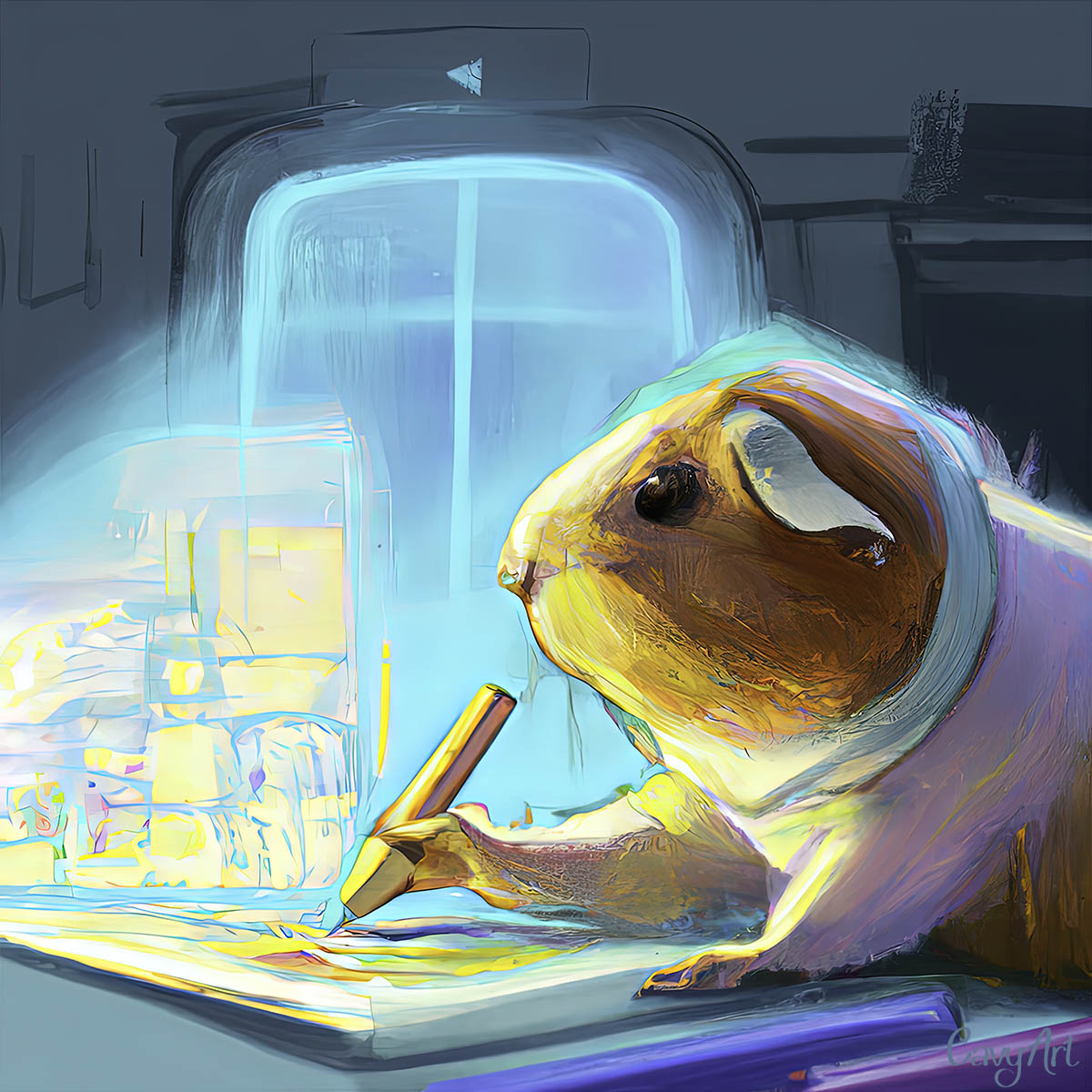 Guinea pig designing illustration from CavyArt