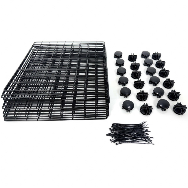 C&C Grids and Connectors and Cable ties in a Grid Set Pack for a 3x3 Wide Span cage
