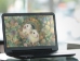 guinea pig garden whimsy art on an electronic device