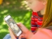 Little boy looking at this guinea pig art on his iphone