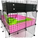 End Wall French Door Kit for Cagetopia C&C Guinea Pig Habitats - Closed view