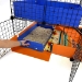 Front French Door Kit for Underneath a WIDE LOFT on a Cagetopia C&C Cage
