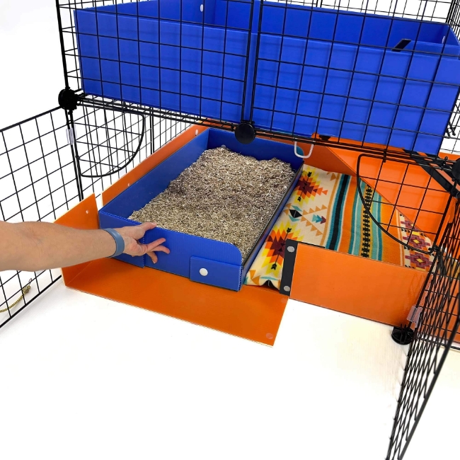 Front French Door Kit for Underneath a WIDE LOFT on a Cagetopia C&C Cage