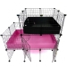 Cagetopia French Door on a 2x3 Lofted C&C Guinea Pig Cage