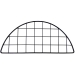 Half round grid in black