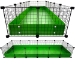 Jumbo 2x6 grids C&C Guinea Pig Cage by Cagetopia in Green Coroplast