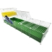 Jumbo 2x6 Cagetopia C&C Cage with Narrow Loft, covered, half open