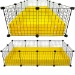 Large 2x4 grids C&C Guinea Pig Cage by Cagetopia in Lemon Yellow Coroplast
