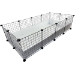Large 2x4 Grid C and C Cage showing White Coro with Black Grids by Cagetopia