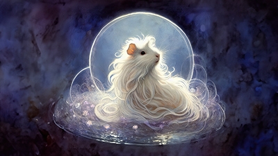 Lunar Serenity wallpaper art for guinea pigs