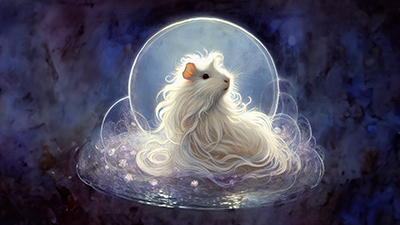 Lunar Serenity wallpaper art for guinea pigs
