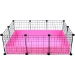 Small 2x3 grids C&C Guinea Pig Cage by Cagetopia in pink