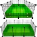 Small 2x3 grids C&C Guinea Pig Cage by Cagetopia in Green