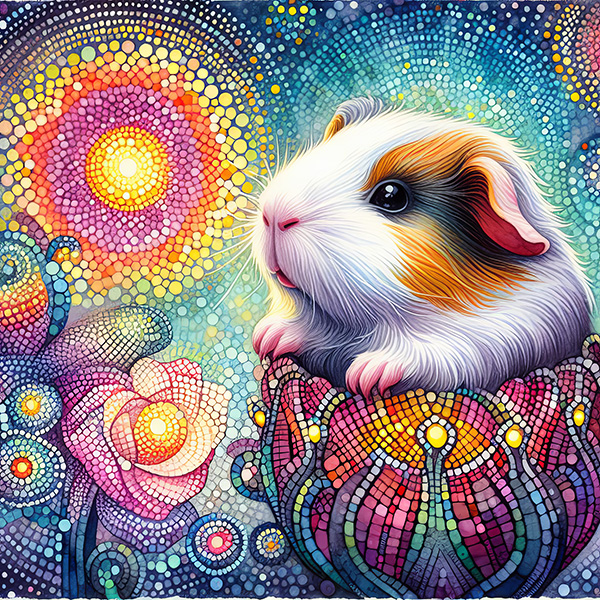 Tulip Reverie Cagetopia Guinea Pig AI Art