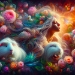 Whispering Blooms Guinea Pig Art - AI - Cagetopia