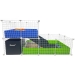 Wide Loft Loop (double ramp) for Cagetopia C&C Cages shown on a small cage, offset with a bin