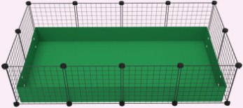 2x4 Grid Large C&C Cage by Cagetopia shown in Green