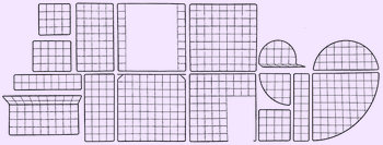 Specialty Grid array - different sizes and shaped C&C grids